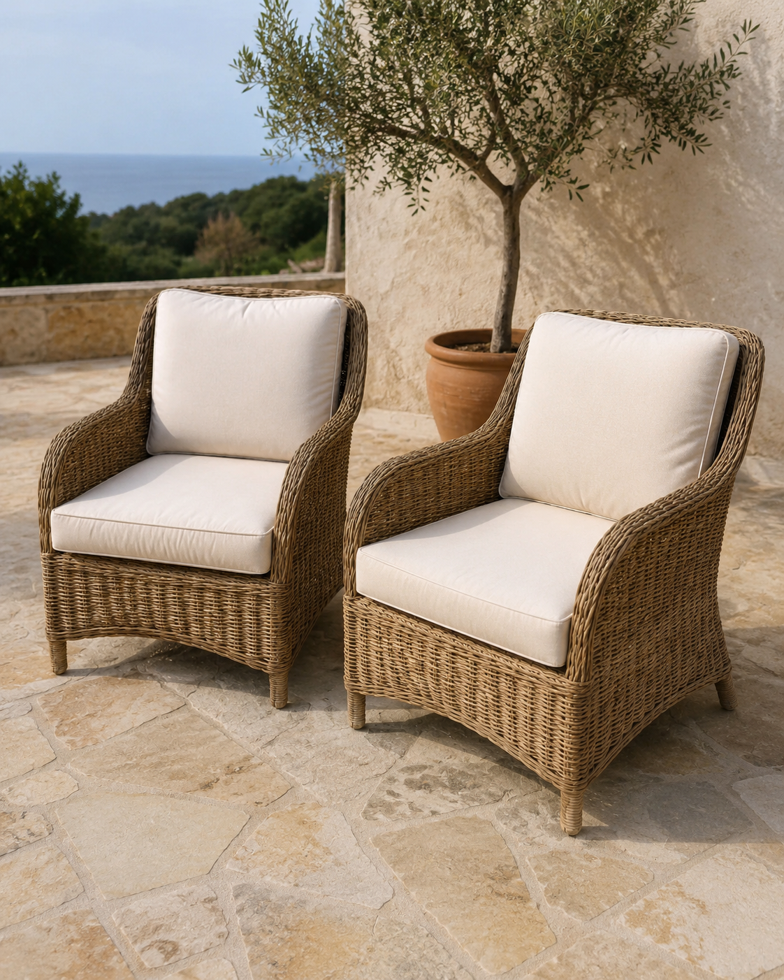 Deux fauteuils de terrasse