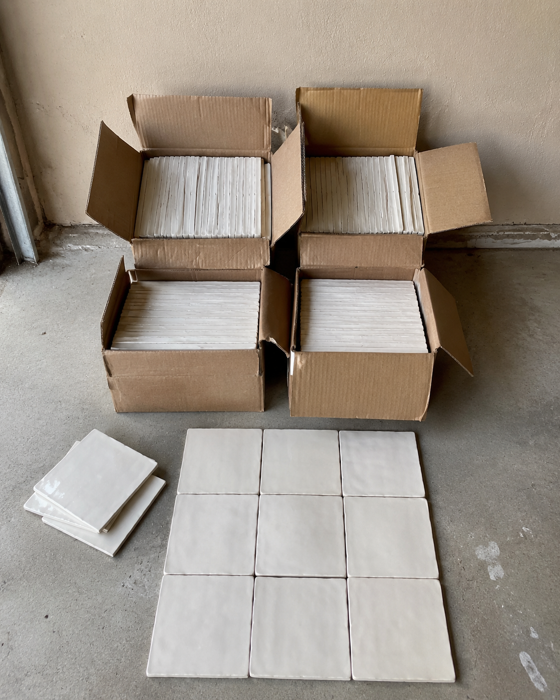 Reste de zellige ivoire — 4 m²